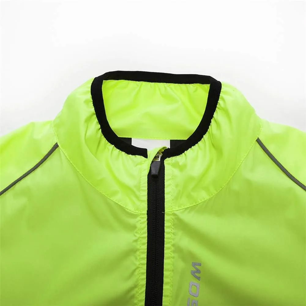 WOSAWE Packable Cycling Jacket Hooded Running Coat Lightweight Biking Windbreaker