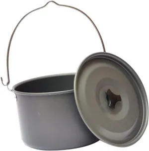 YARNOW Portable Camping Pot Durable Hanging Cookware for Outdoor Cooking for Soup Pasta Stew and Boiling Water Picnic Supply for People