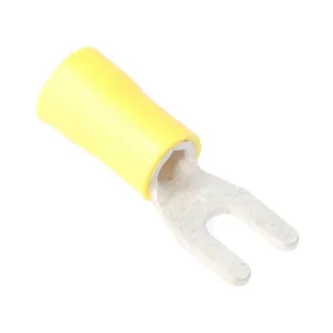 Yellow Pre Insulated Crimp Fork Terminals 50pcs