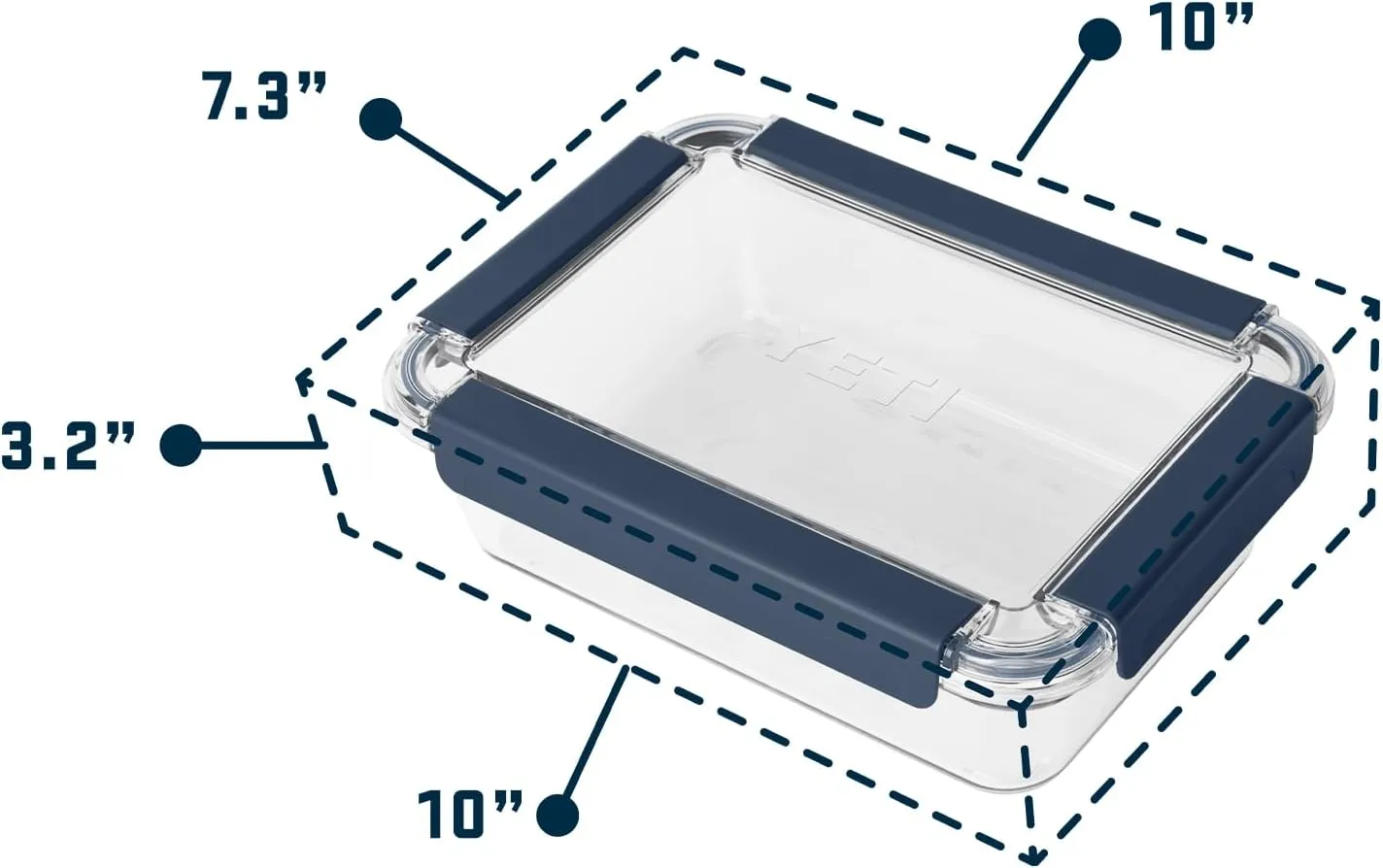YETI Plastic Food Storage Container, BPA Free, Locking & Airtight Lid, Microwave, Freezer, and Dishwasher Safe, Leak-Proof, Cooler and Thin Ice Compatible