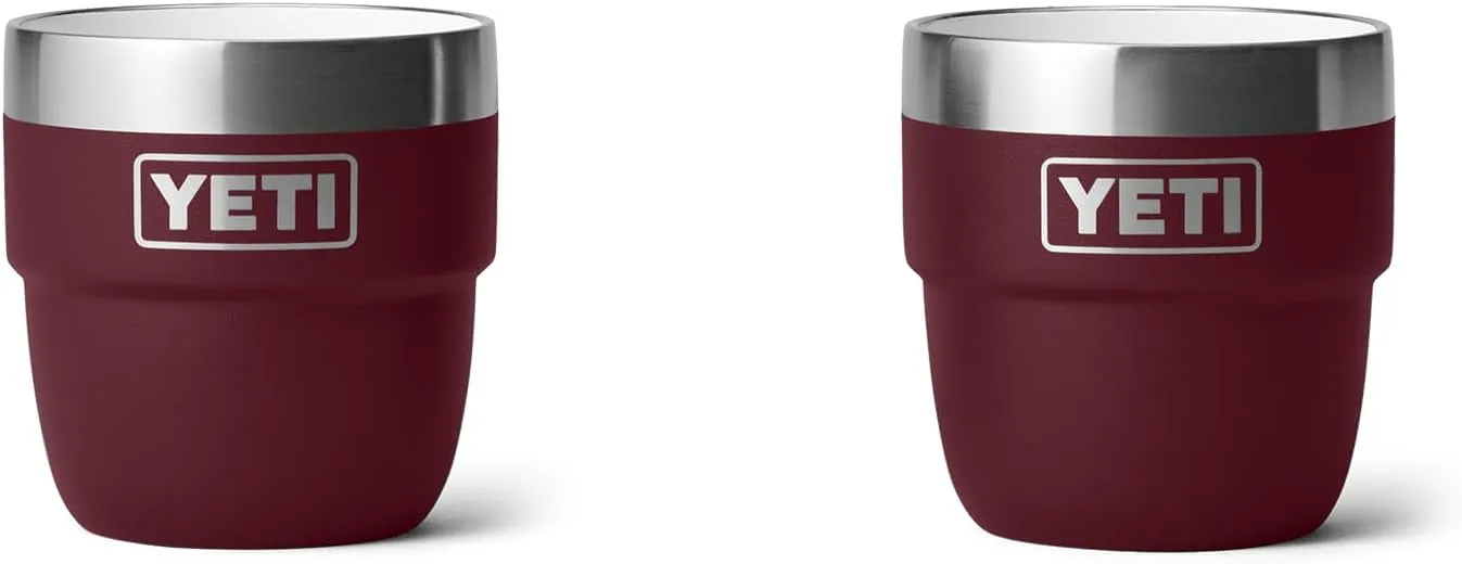YETI Rambler 4 oz Stackable Cup, Stainless Steel, Vacuum Insulated Espresso/Coffee Cup, 2 Pack