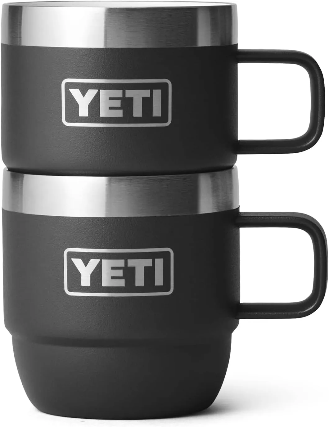YETI Rambler 6 oz Stackable Mug, Stainless Steel, Vacuum Insulated Espresso/Coffee Mug, 2 Pack