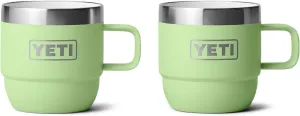 YETI Rambler 6 oz Stackable Mug, Stainless Steel, Vacuum Insulated Espresso/Coffee Mug, 2 Pack