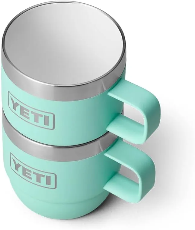 YETI Rambler 6 oz Stackable Mug, Stainless Steel, Vacuum Insulated Espresso/Coffee Mug, 2 Pack