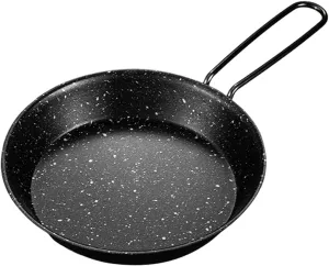 YIJU Outdoor Frying Pan Non Stick with Folding Handle Portable Griddle Pans Grill Pan for Indoor Outdoor Picnics Backyard Barbecue, 16cm