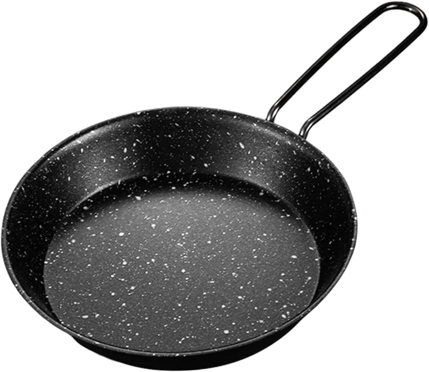 YIJU Outdoor Frying Pan Non Stick with Folding Handle Portable Griddle Pans Grill Pan for Indoor Outdoor Picnics Backyard Barbecue, 16cm