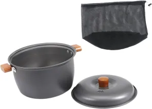 Yiju Portable Aluminum Cooking Pot for Camping with Carrying Pouch
