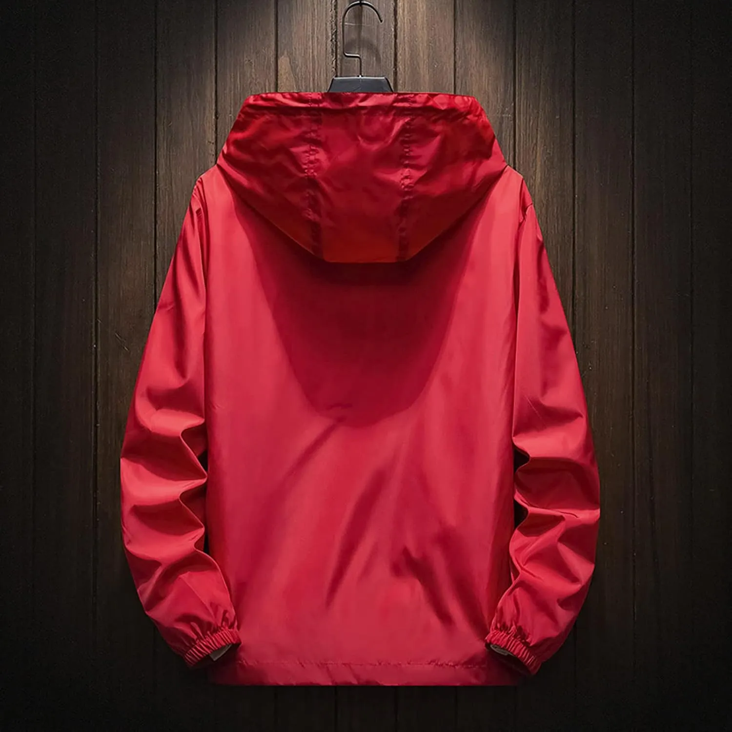 Ymosrh Men's Lightweight Rain Jacket Waterproof Windbreaker Jacket Hooded Raincoat Jacket, M-7XL
