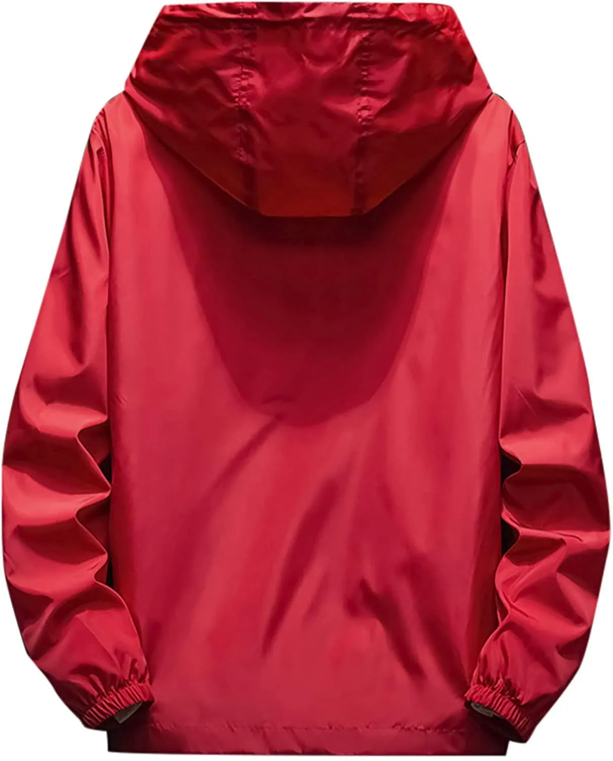 Ymosrh Men's Lightweight Rain Jacket Waterproof Windbreaker Jacket Hooded Raincoat Jacket, M-7XL