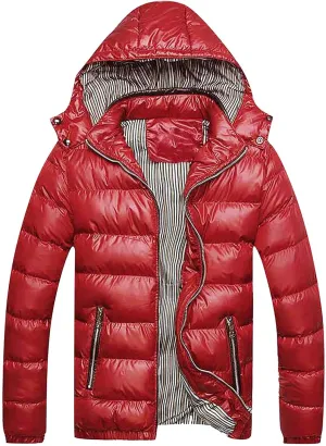 Ymosrh Men's Packable Puffer Jacket Down Alternative Jacket Waterproof Winter Bubble Coats Jackets, M-5XL