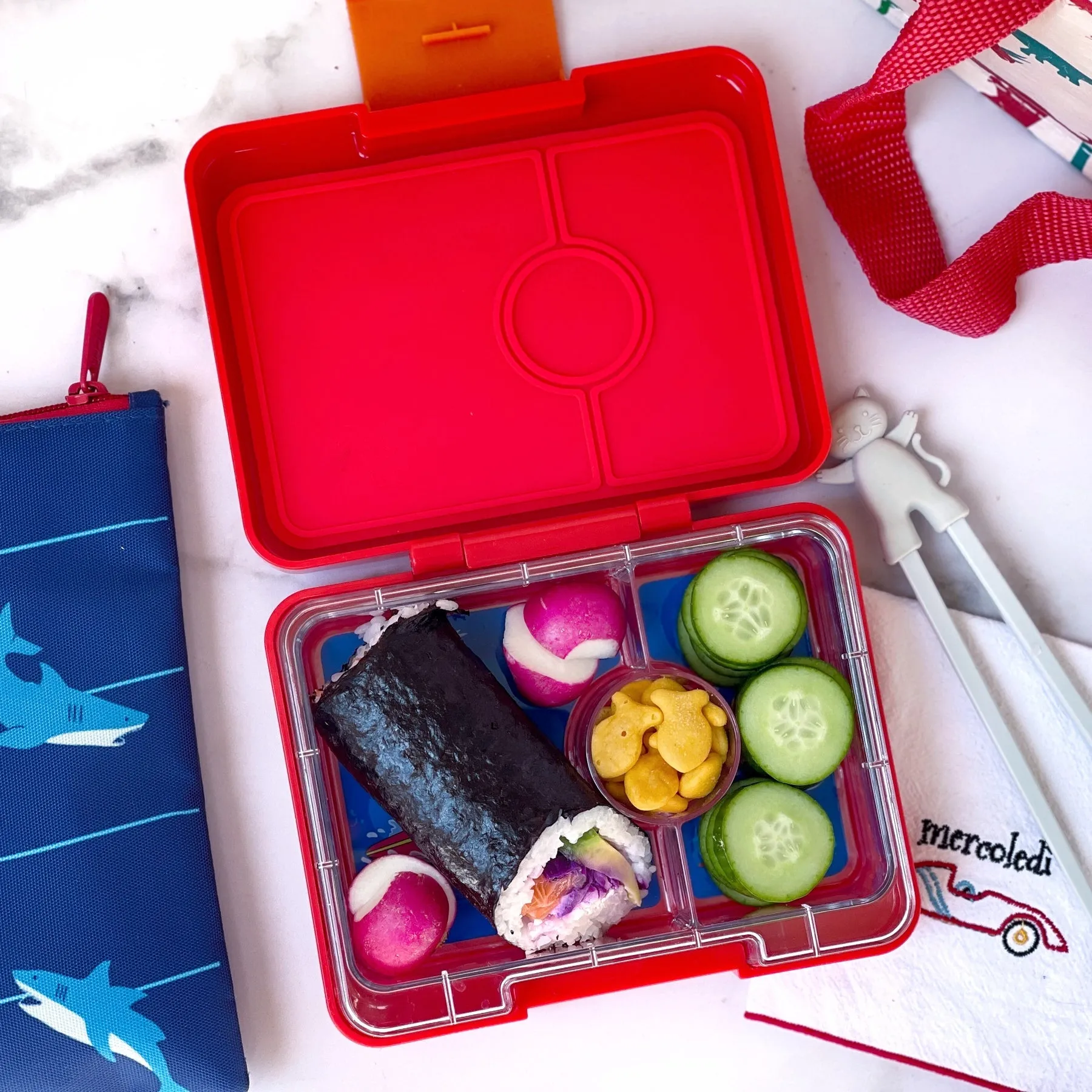 Yumbox Lunch Snack Box 3 Compartment New Design Kids Lunch Box