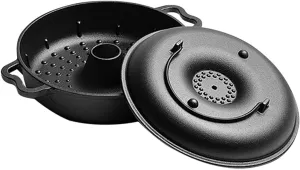 YYDS Outdoor Camping Camping Cooker Cast Iron Roasted Sweet Potato Pot Multifunctional Thick Non-Stick Baking Pan Household Kitchen Cookware Adventures Picnics (Size : 26CM)