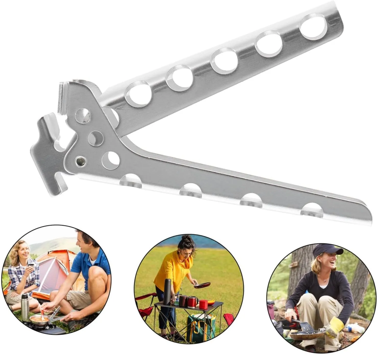 Zerodeko 3pcs Camping Cookware Pot Holder -scalding Clamp for Kitchen Lightweight and Gadget for Outdoor Cooking and Camping Accessories