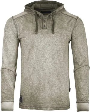 ZIMEGO Men's Long Sleeve Hoodie Garment Dyed Pullover Hood shirt - Lightweight