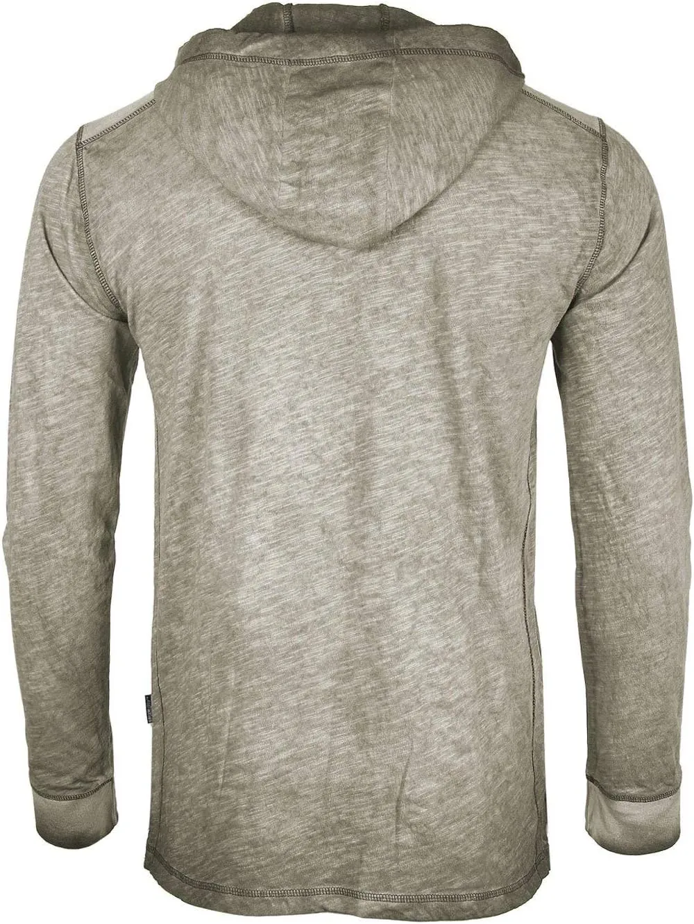 ZIMEGO Men's Long Sleeve Hoodie Garment Dyed Pullover Hood shirt - Lightweight
