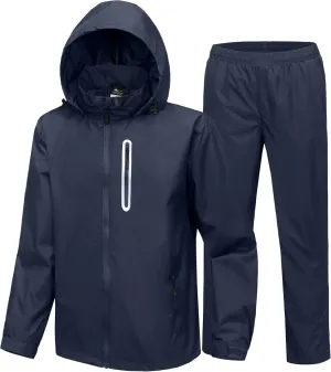 ZITY Rain Suit for Men Women Unisex Waterproof Golf Rain Gear Lightweight Breathable Mesh Waterpoof Zipper Pockets