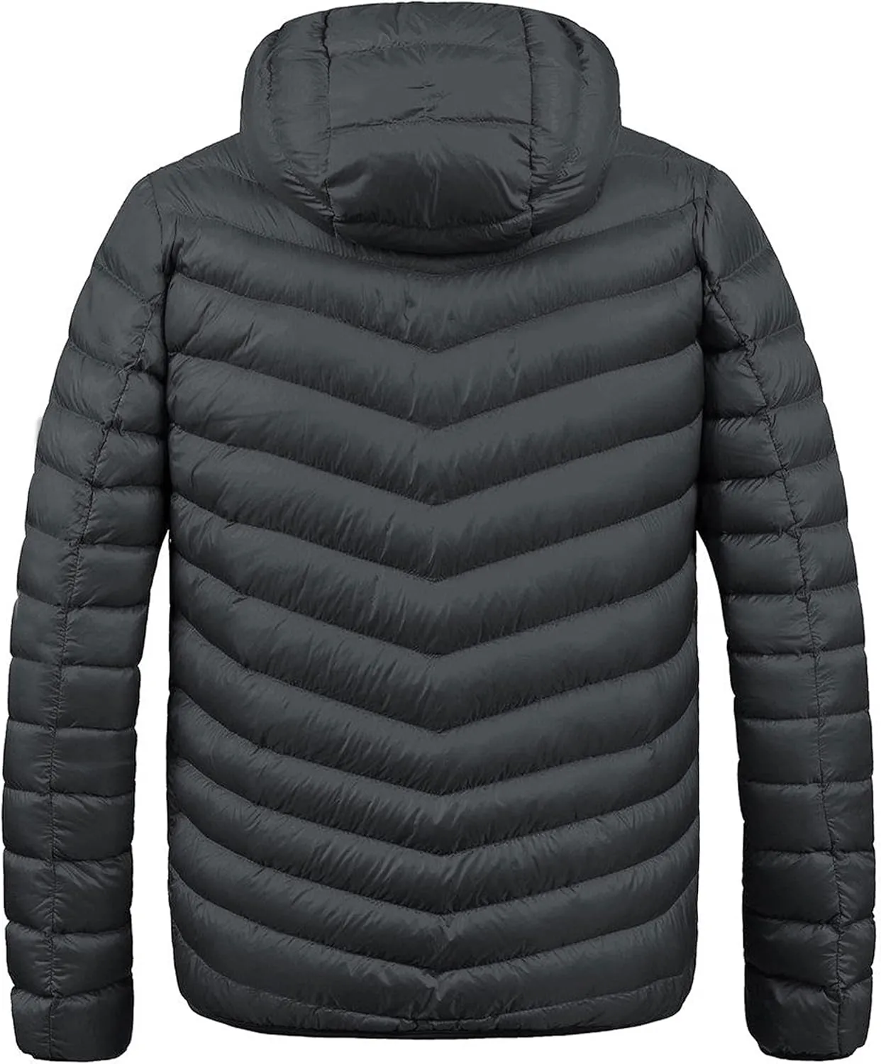 ZSHOW Men's Packable Puffer Jacket Hooded Lightweight Winter Coat for Travel Outdoor Hiking